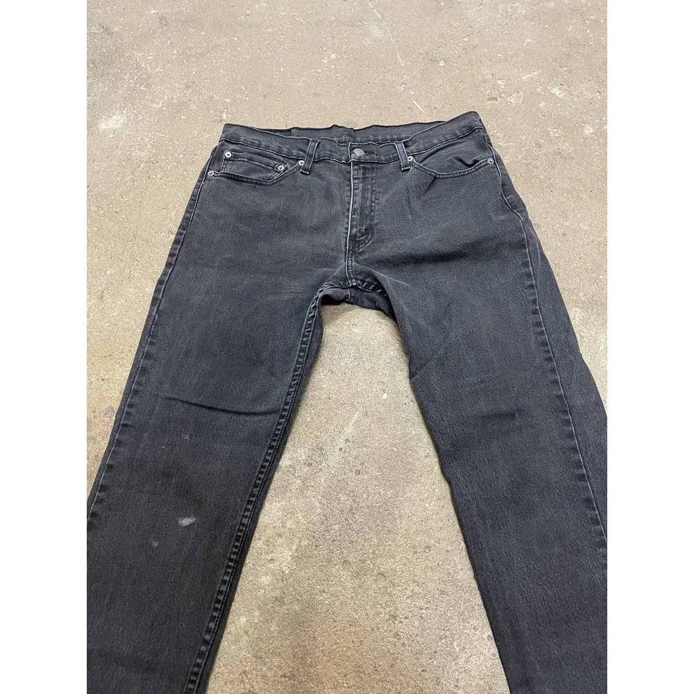 Levis 511‎ Jeans Mens 34x30 Black Denim Slim Fit Tapered Leg Zip Fly Waterless